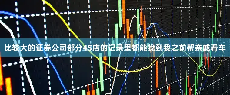 比较大的证券公司部分4S店的记录里都能找到我之前帮亲戚看车